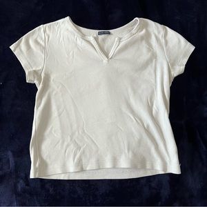 brandy melville white crop top